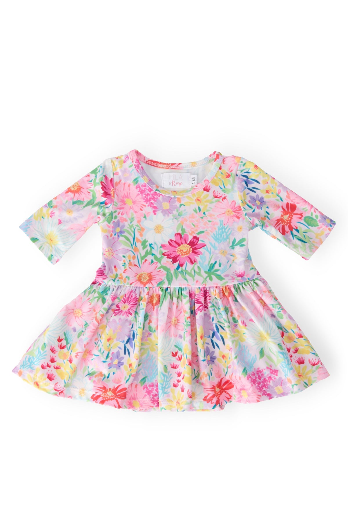 Field of Flowers 3/4 Twirl Bodysuit 1