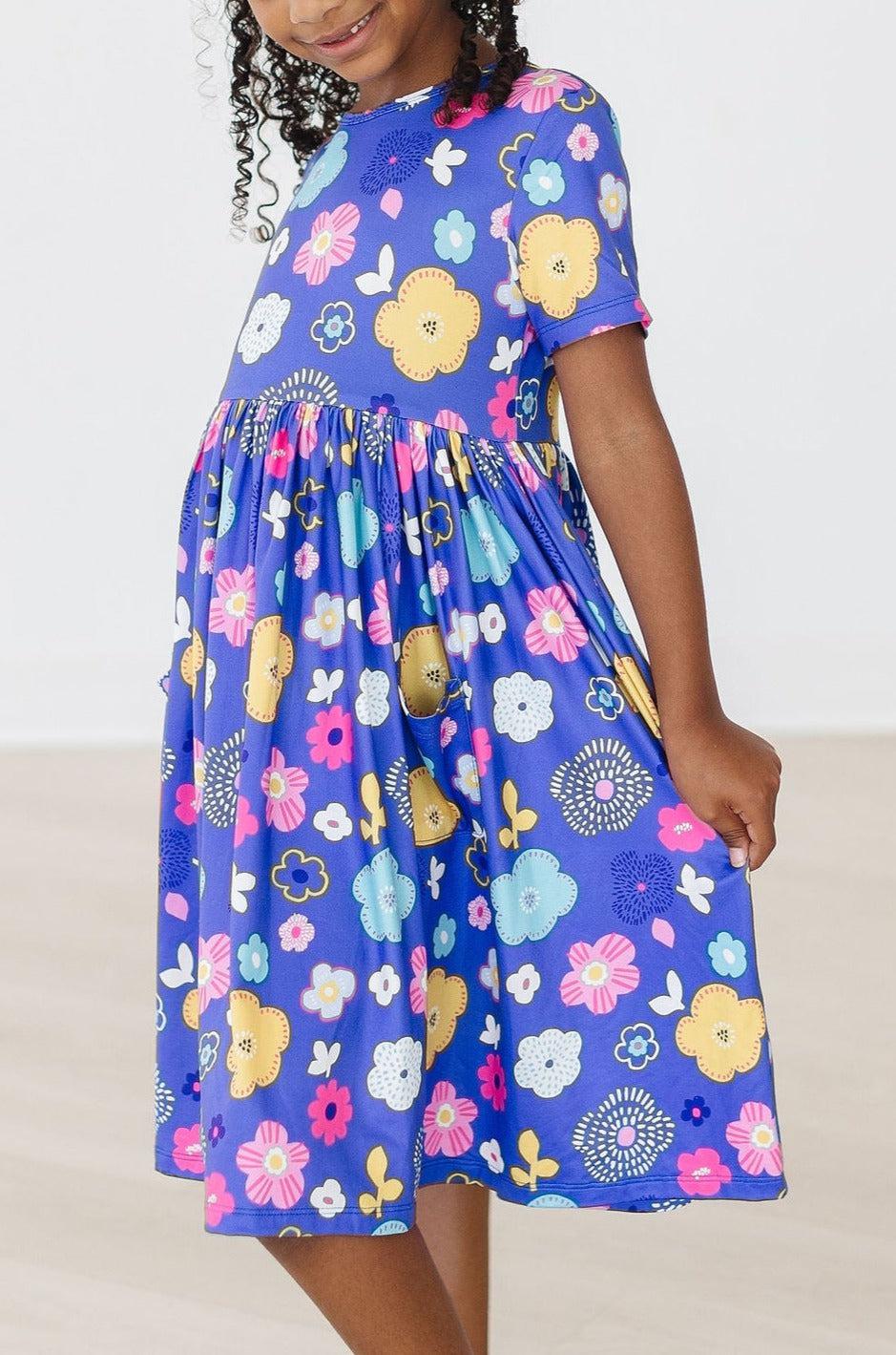 Floral Frenzy S/S Pocket Twirl Dress 4