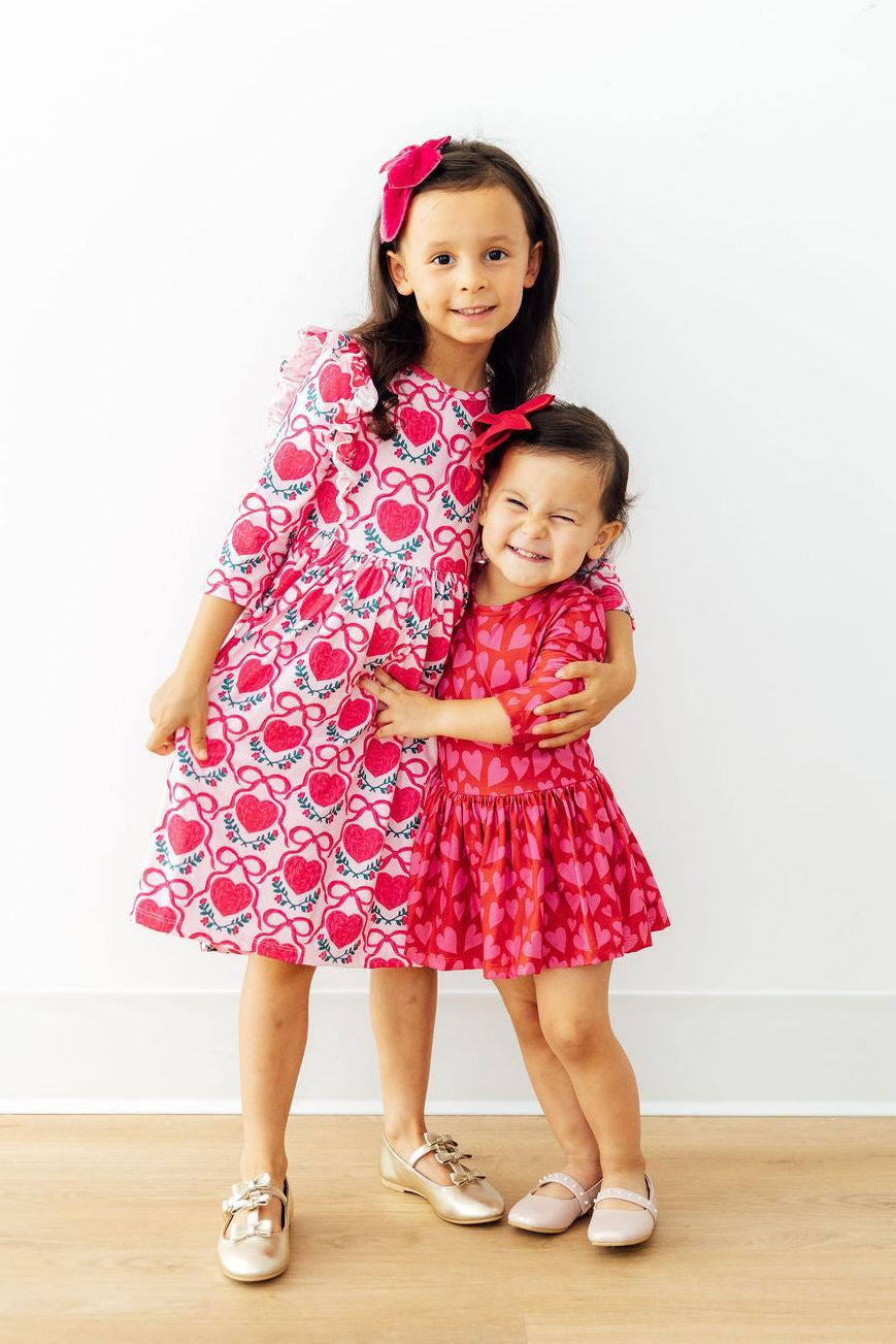 Hearts & Hugs 3/4 Sleeve Twirl Bodysuit 3