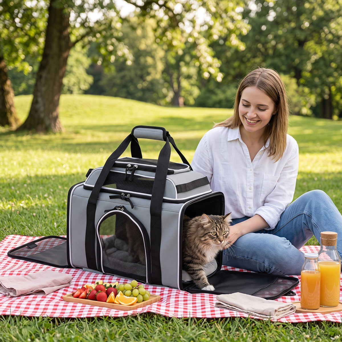 Rolling Pet Carrier with Wheels for Cats and Small Dogs 10