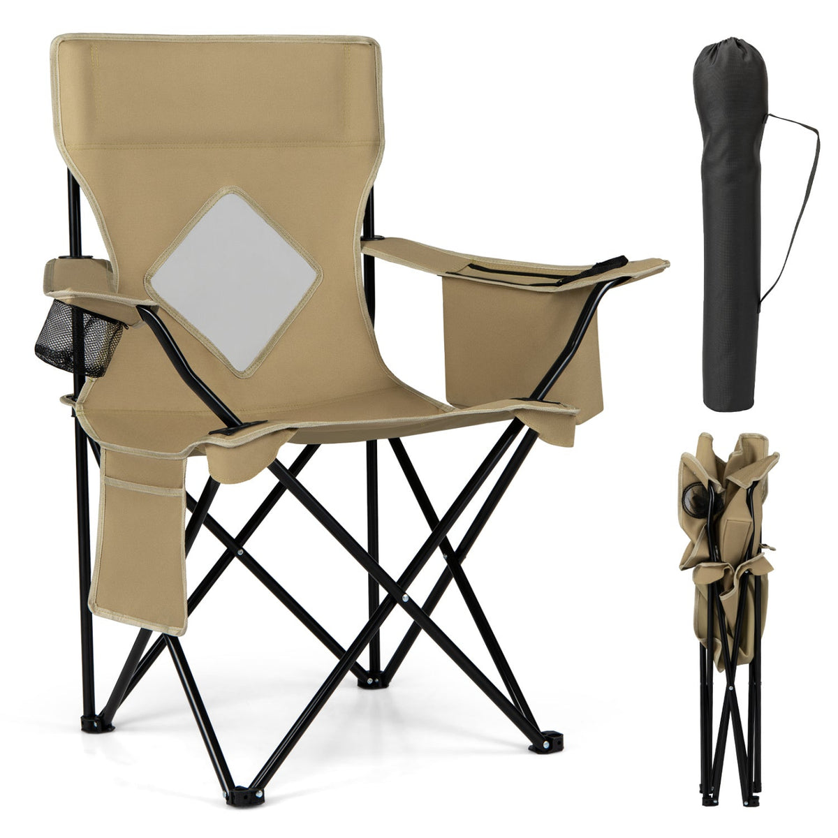 Folding Camping Chair with Mesh Back and Carrying Bag 4