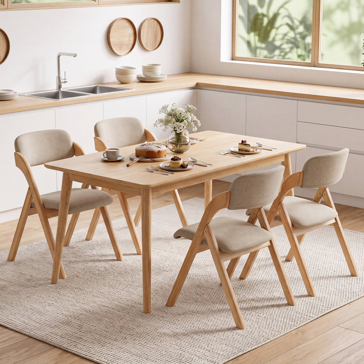Folding Dining Chairs Set of 2 with Cushioned Seats 9