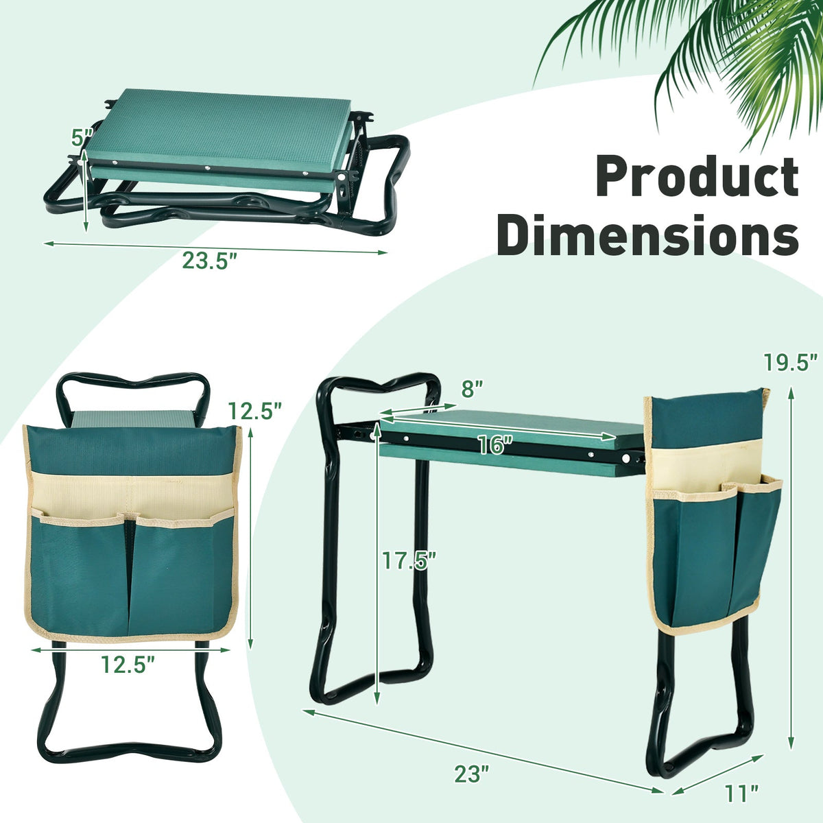 Folding Sturdy Garden Kneeler Pad and Cushion Seat 5