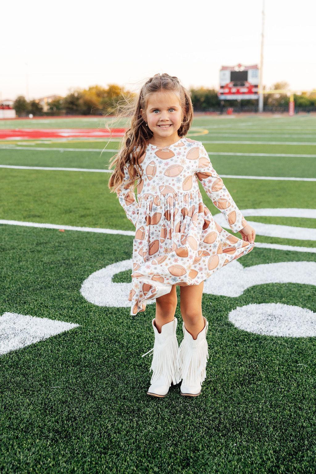 Football Friday L/S Pocket Twirl Dress 3