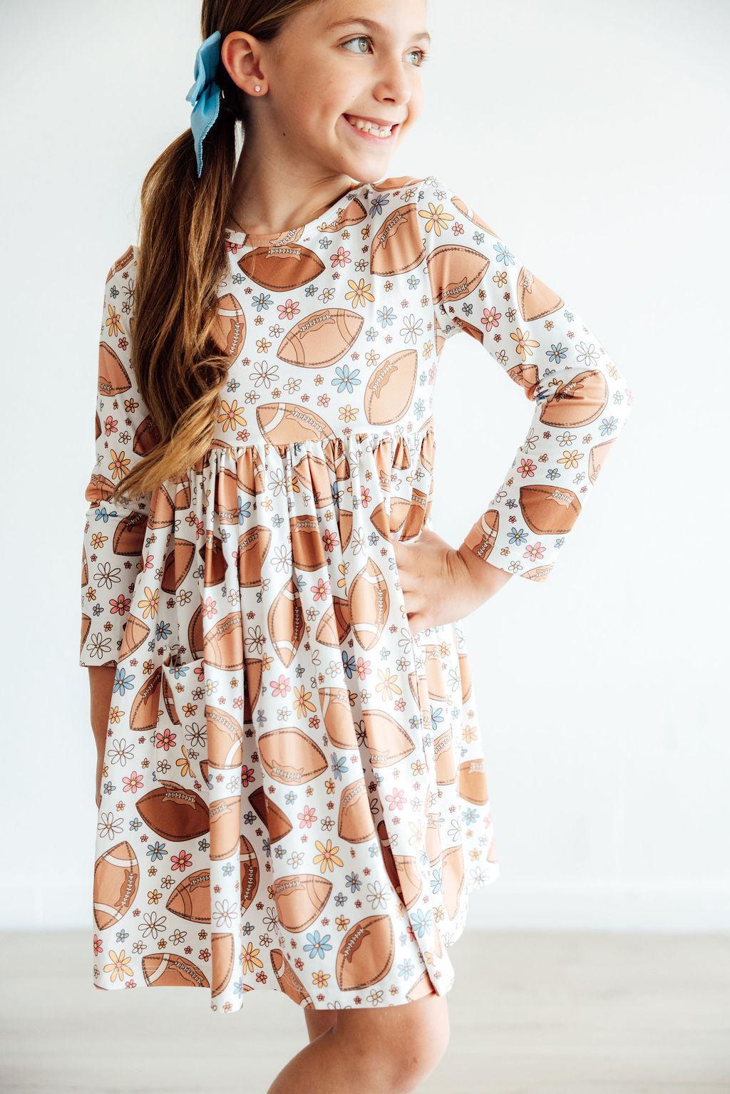 Football Friday L/S Pocket Twirl Dress 6