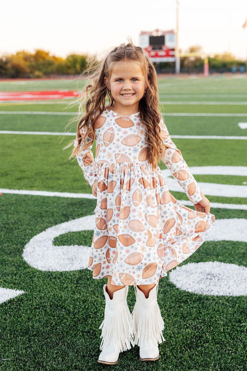 Football Friday L/S Pocket Twirl Dress 1