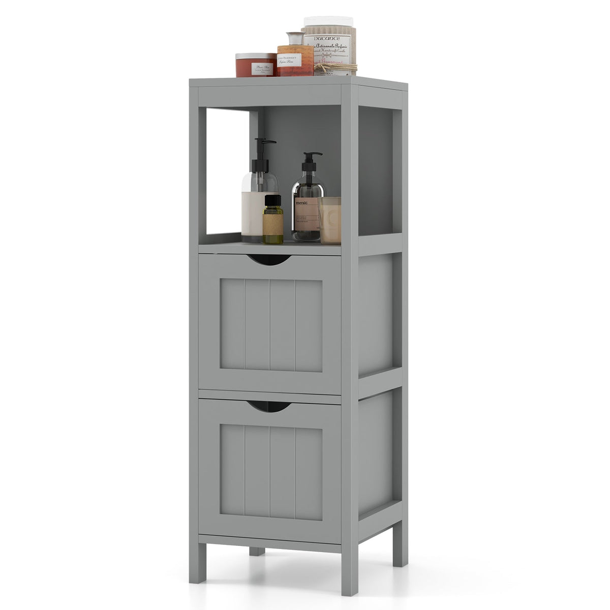 Freestanding Storage Cabinet with 2 Removable Drawers for Bathroom 9