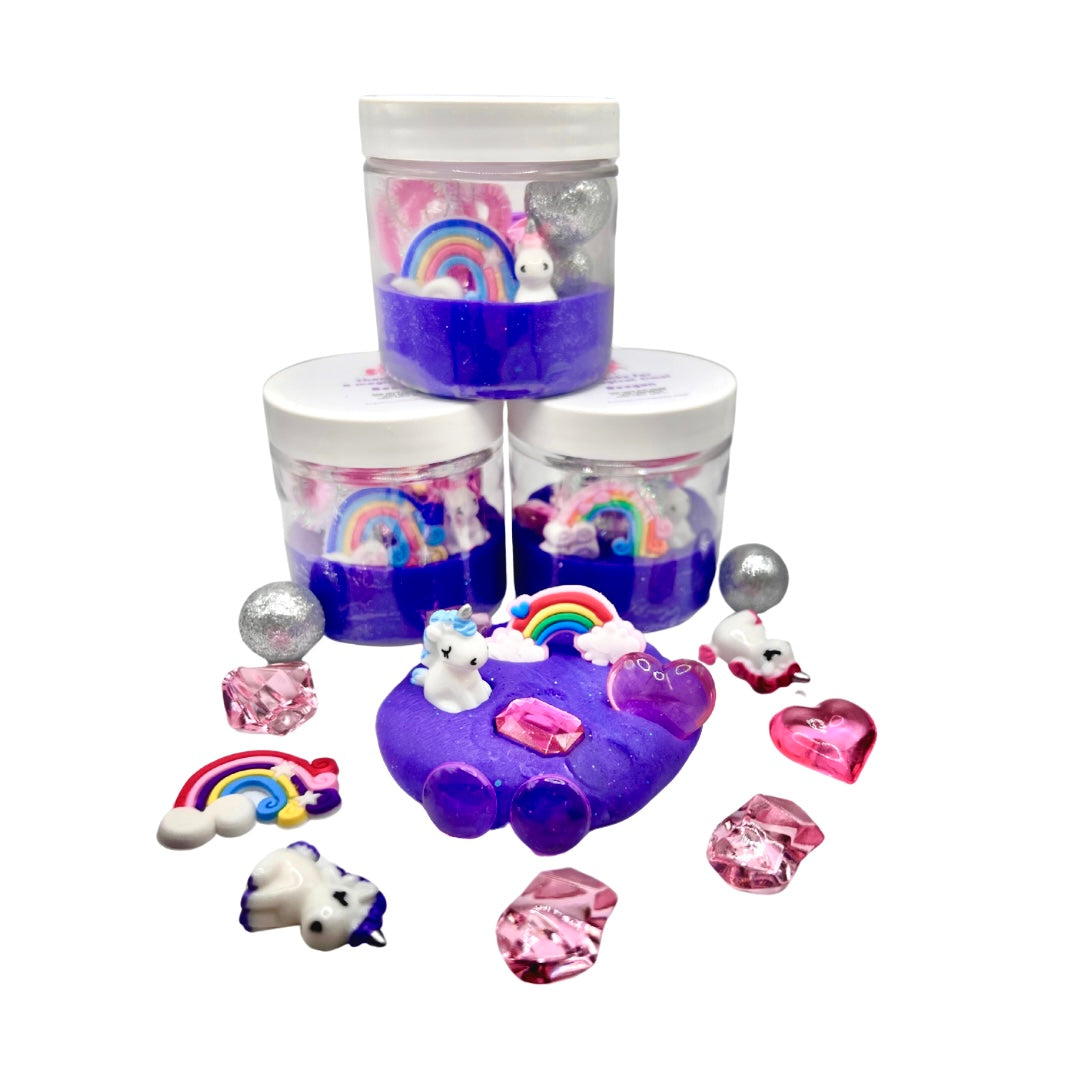 Rainbow Unicorn Play Dough Party Favors for Kids' Birthdays 3