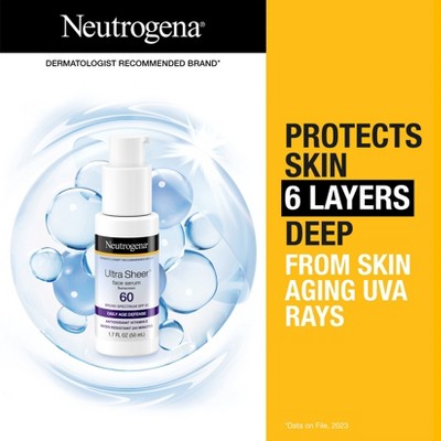 Neutrogena Ultra Sheer Moisturizing Face Serum SPF 60+ 1.7 fl oz - Imperfect Box 4