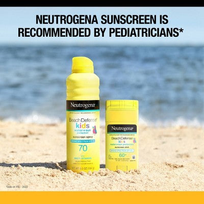 Neutrogena Beach Defense Water Resistant Kids& Sunscreen Stick SPF50 1.5oz - Imperfect Container 4