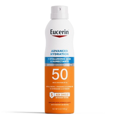 Eucerin Advanced Hydration Sunscreen Spray SPF50 6oz - Imperfect Container 1
