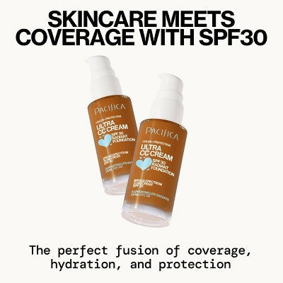 Pacifica Ultra CC Cream Radiant Foundation with SPF 17 Warm/Tan 1 fl oz - Imperfect Box 7