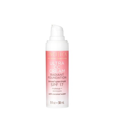 Pacifica Ultra CC Cream Radiant Foundation with SPF 17 Warm/Tan 1 fl oz - Imperfect Box 3
