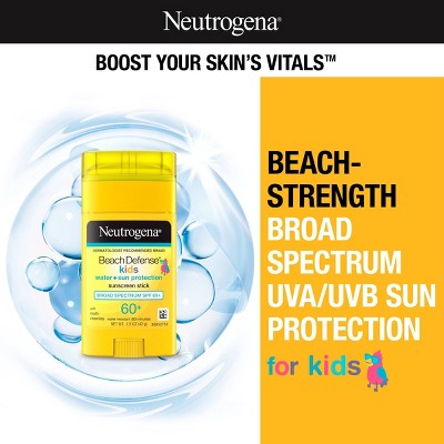 Neutrogena Beach Defense Water Resistant Kids& Sunscreen Stick SPF50 1.5oz - Imperfect Container 3