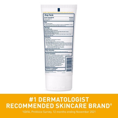 CeraVe Hydrating 100% Mineral Sunscreen for Body SPF 50 5 fl oz - Imperfect Container 9