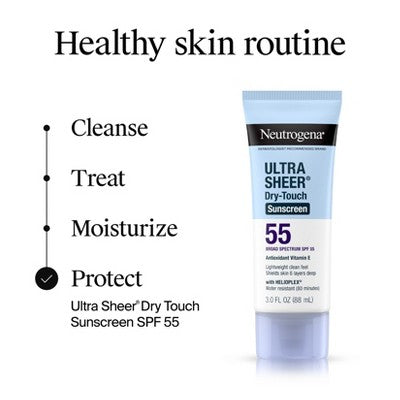 Neutrogena Ultra Sheer Dry Touch Sunscreen Lotion SPF 55 3oz - Imperfect Container 9