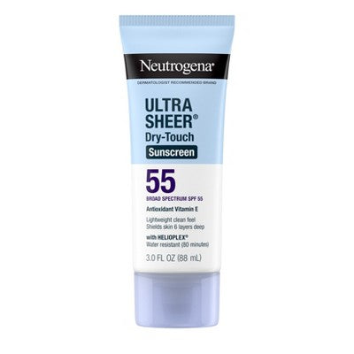 Neutrogena Ultra Sheer Dry Touch Sunscreen Lotion SPF 55 3oz - Imperfect Container 1