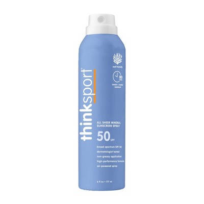 thinksport All Sheer Mineral Sunscreen Spray SPF 50 6oz - Imperfect Container 1