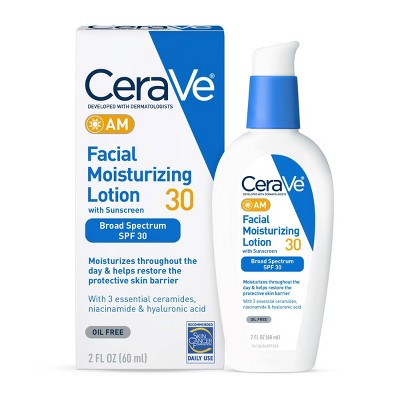 CeraVe Moisturizer Sunscreen AM Facial Lotion Normal to Dry SPF30 2oz - Imperfect Box 1