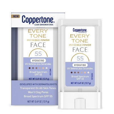 Coppertone Every Tone Sunscreen Face Stick SPF 55+ 0.49 fl oz - Imperfect Box 1