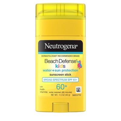 Neutrogena Beach Defense Water Resistant Kids& Sunscreen Stick SPF50 1.5oz - Imperfect Container 1
