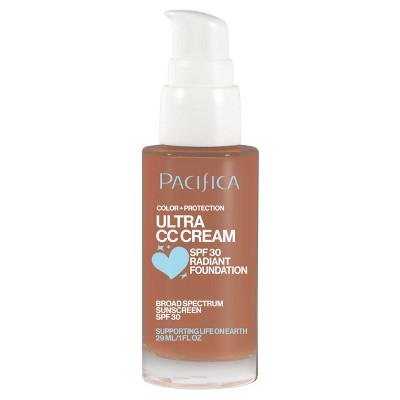 Pacifica Ultra CC Cream Radiant Foundation with SPF 17 Warm/Tan 1 fl oz - Imperfect Box 1