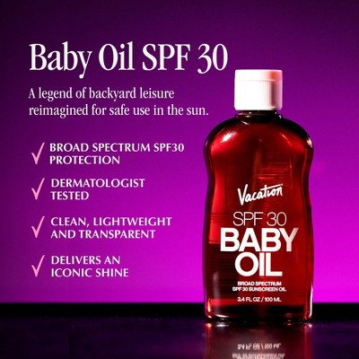 Vacation Baby Oil SPF 30 3.4 fl oz - Imperfect Container 7