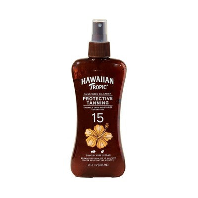 Hawaiian Tropic Tanning Oil Pump Spray SPF 15 8 fl oz - Imperfect Container 1