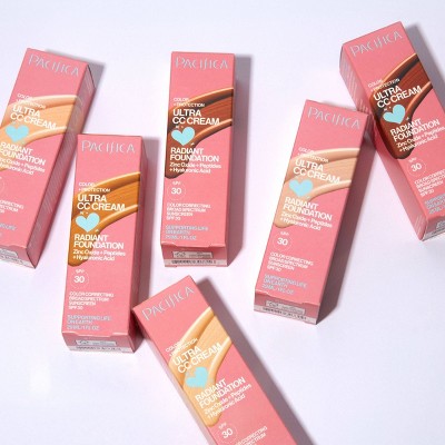 Pacifica Ultra CC Cream Radiant Foundation with SPF 17 Warm/Tan 1 fl oz - Imperfect Box 6