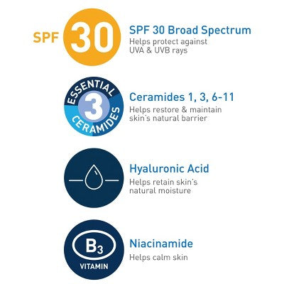 CeraVe Moisturizer Sunscreen AM Facial Lotion Normal to Dry SPF30 2oz - Imperfect Box 3