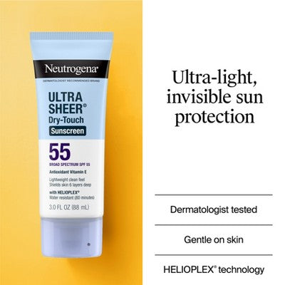 Neutrogena Ultra Sheer Dry Touch Sunscreen Lotion SPF 55 3oz - Imperfect Container 4