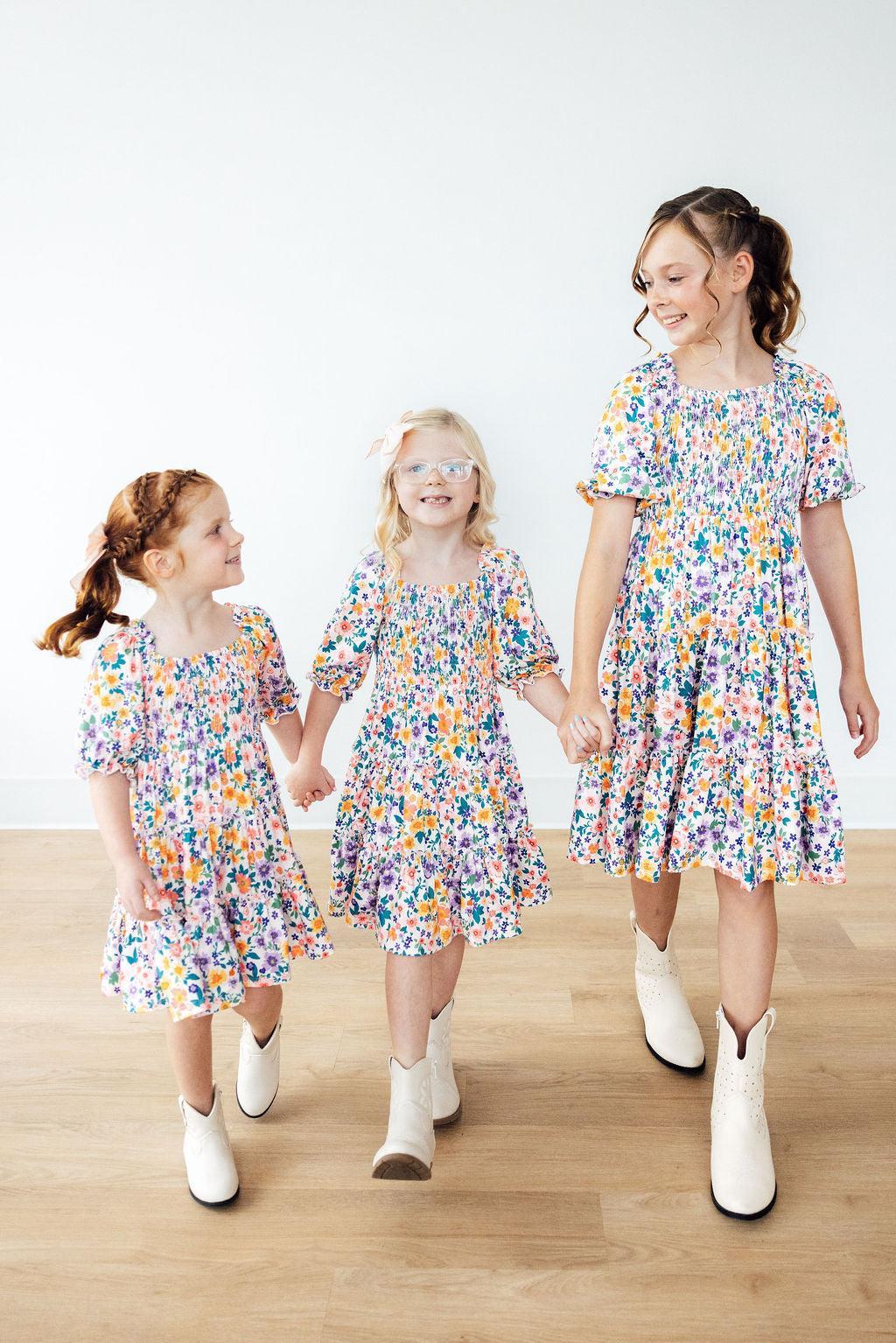Garden Groove Smocked Ruffle Dress 2