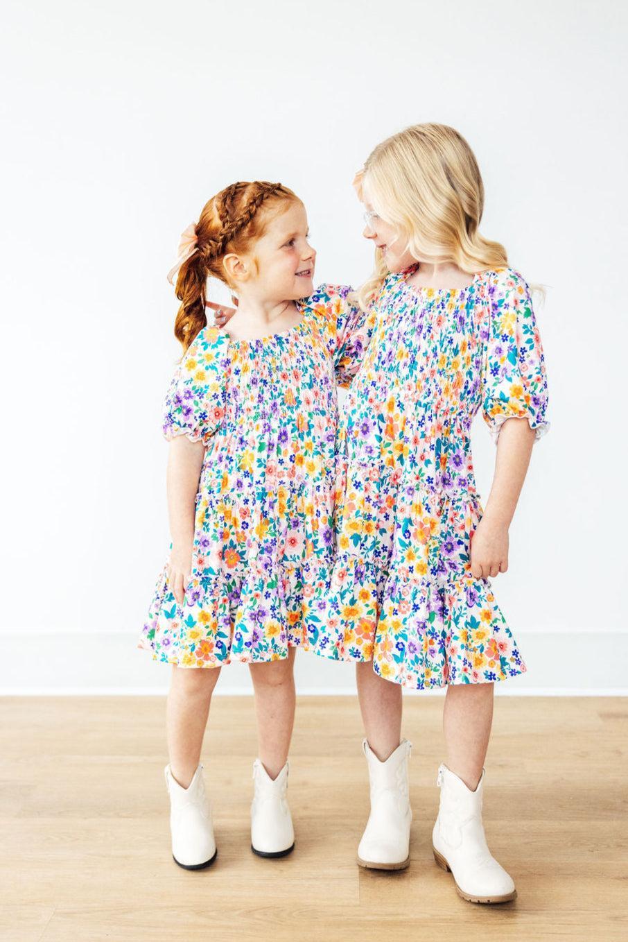 Garden Groove Smocked Ruffle Dress 3
