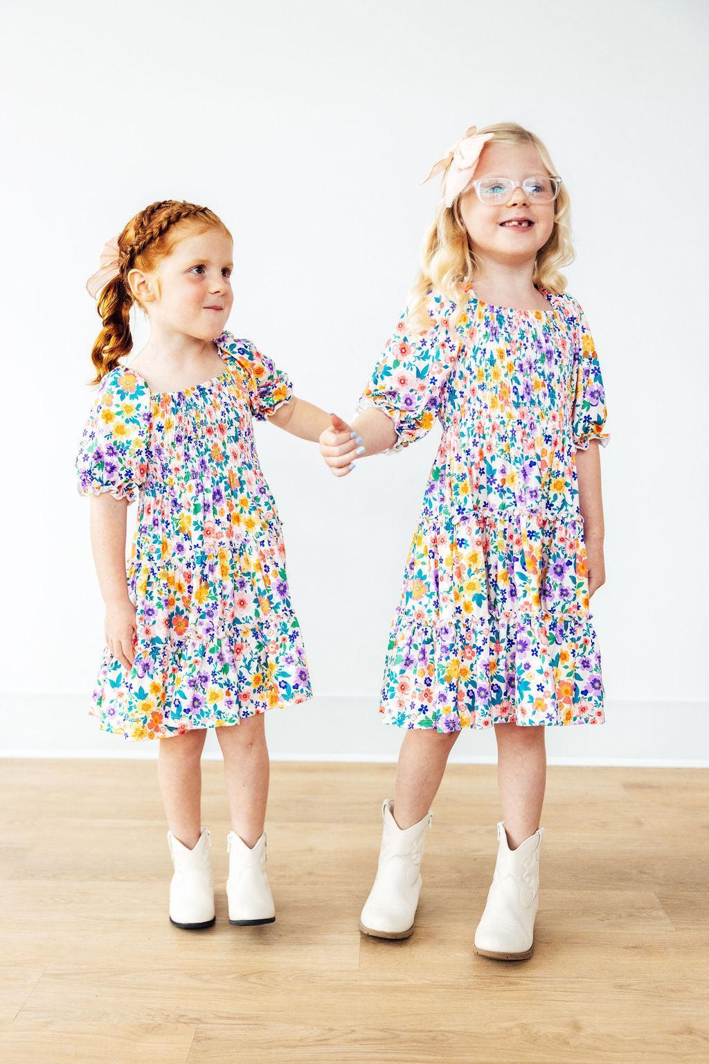 Garden Groove Smocked Ruffle Dress 5