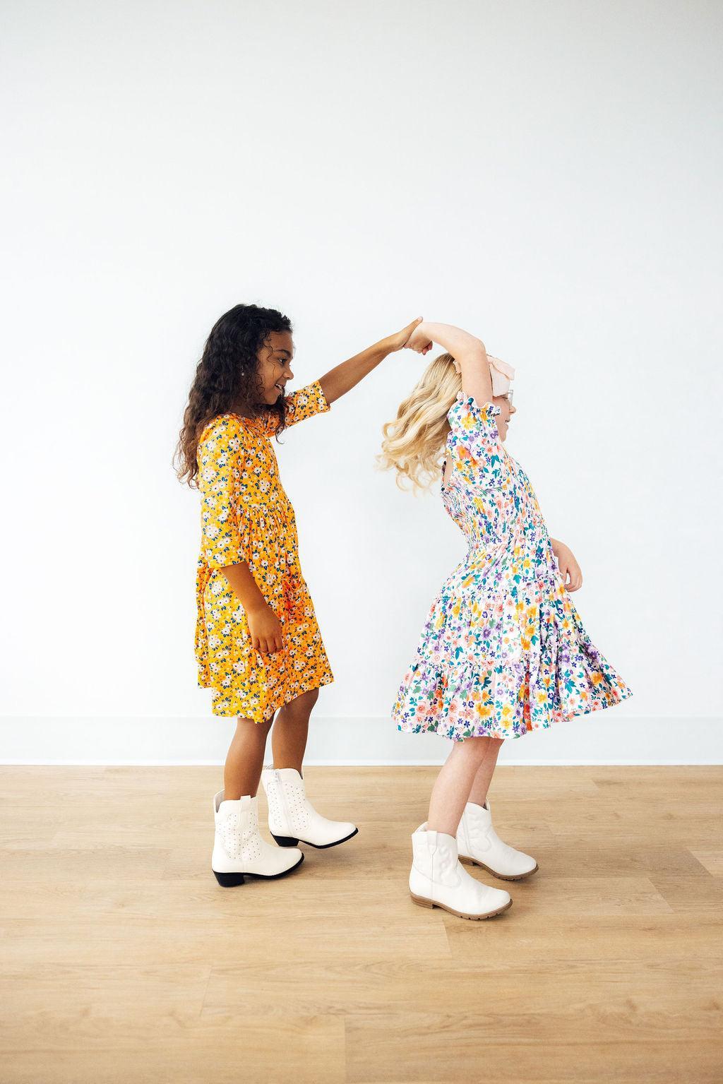 Garden Groove Smocked Ruffle Dress 6