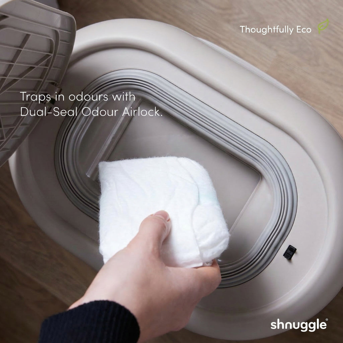 Shnuggle Eco-Touch Nappy Bin Diaper Pail 23