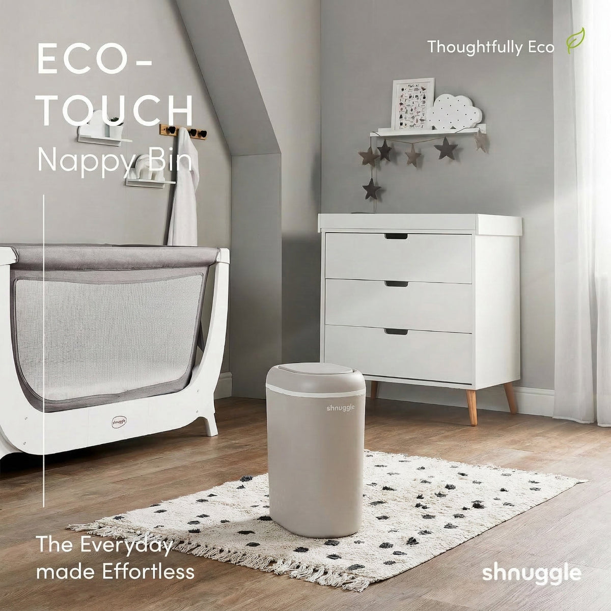 Shnuggle Eco-Touch Nappy Bin Diaper Pail 24