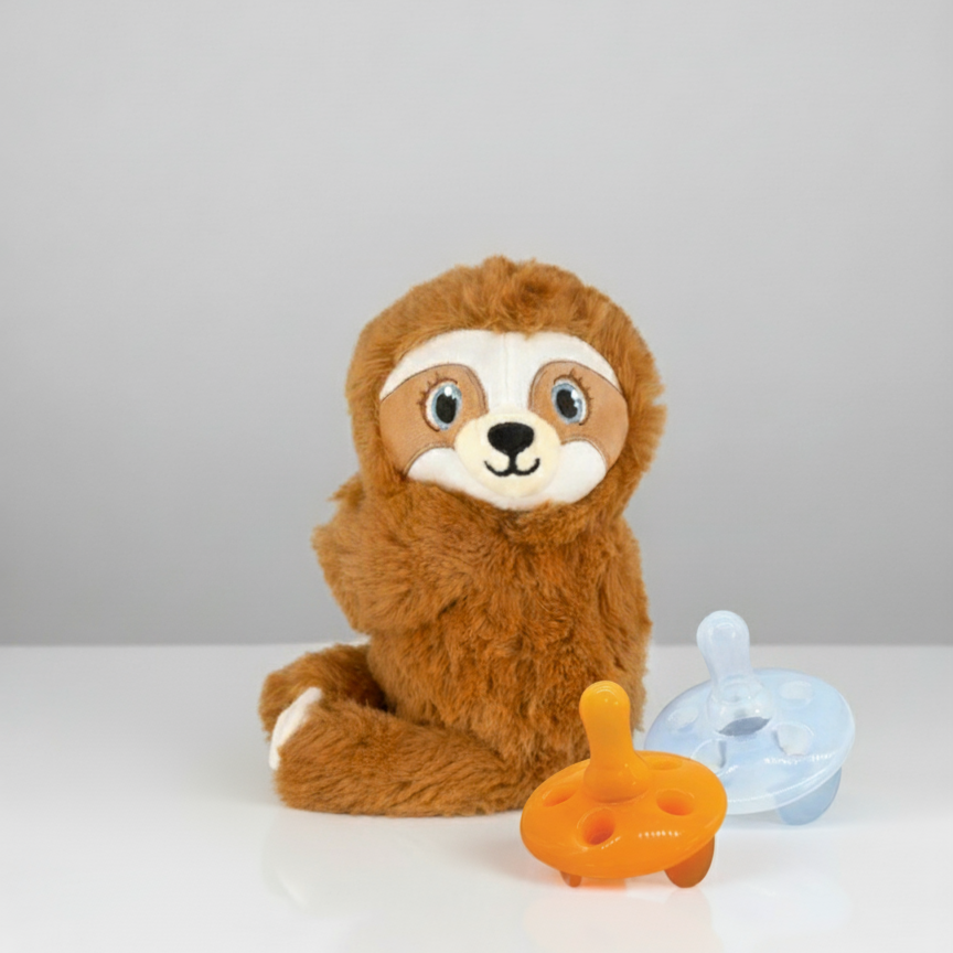 Baby Shusher Sloth Plush Sound Machine + 2 Shushie Pacifiers Bundle 1