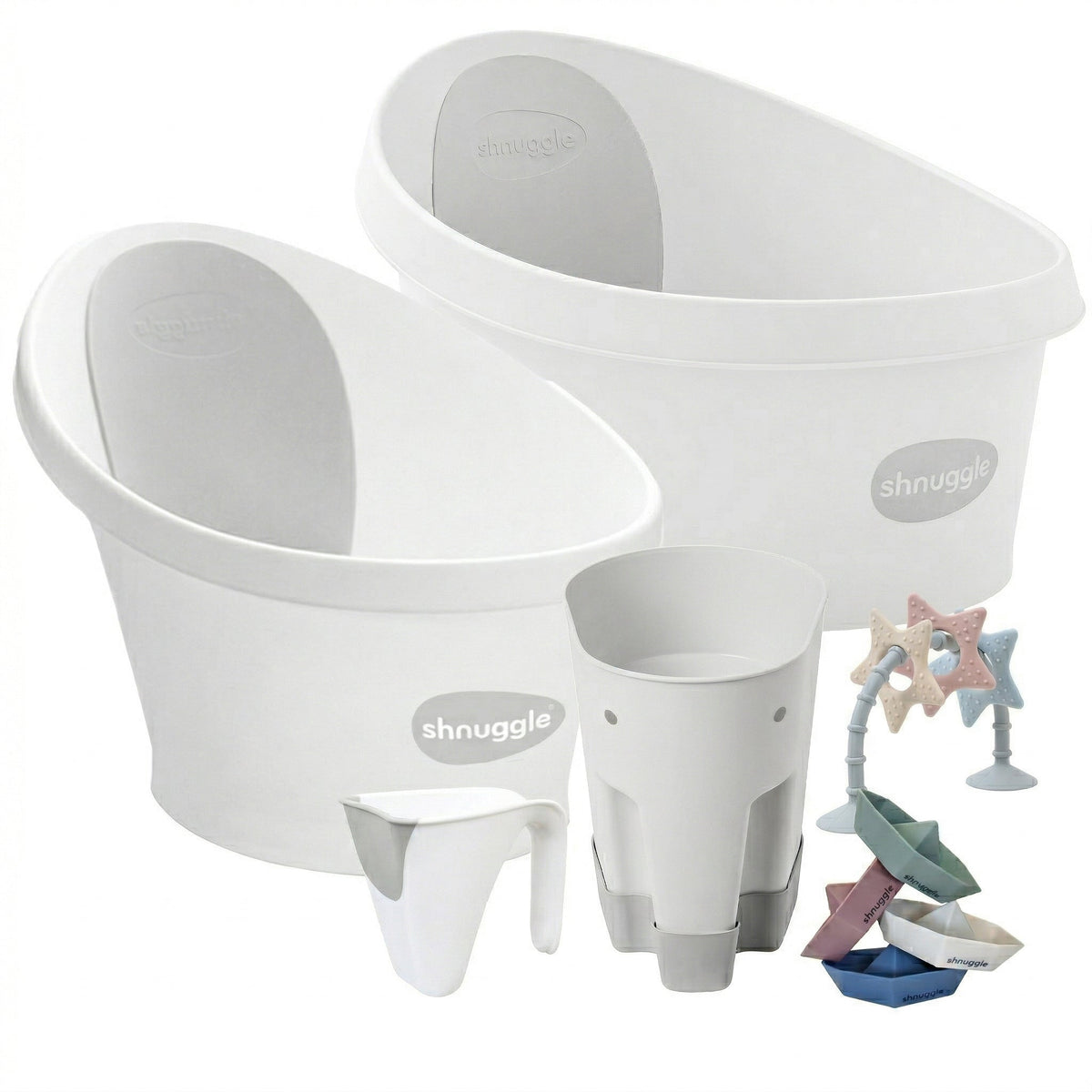 Shnuggle Splash & Grow Bundle: Baby & Toddler Bath Bundle + Accessories - 6-Piece Set for Every Stage 2
