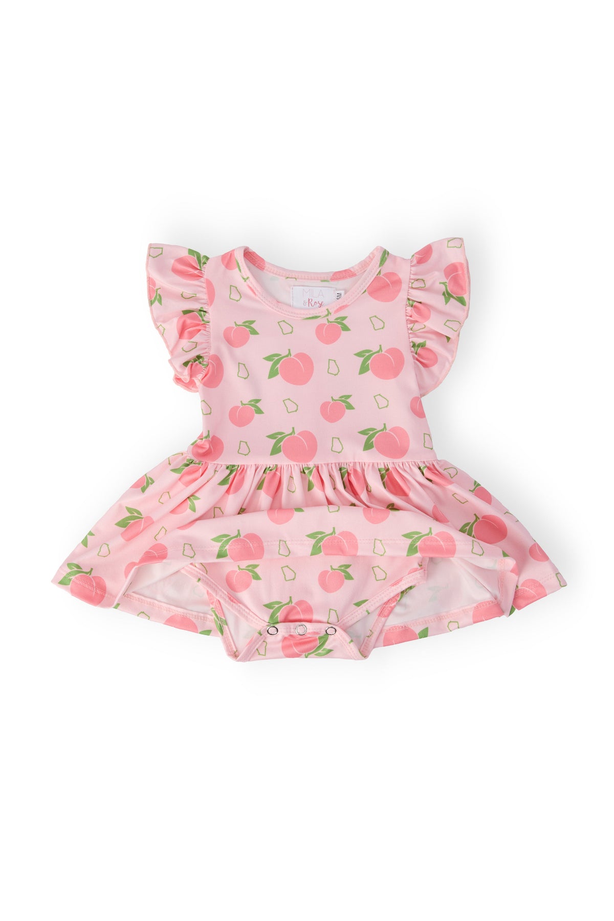 Georgia Peach S/S Flutter Twirl Bodysuit 2