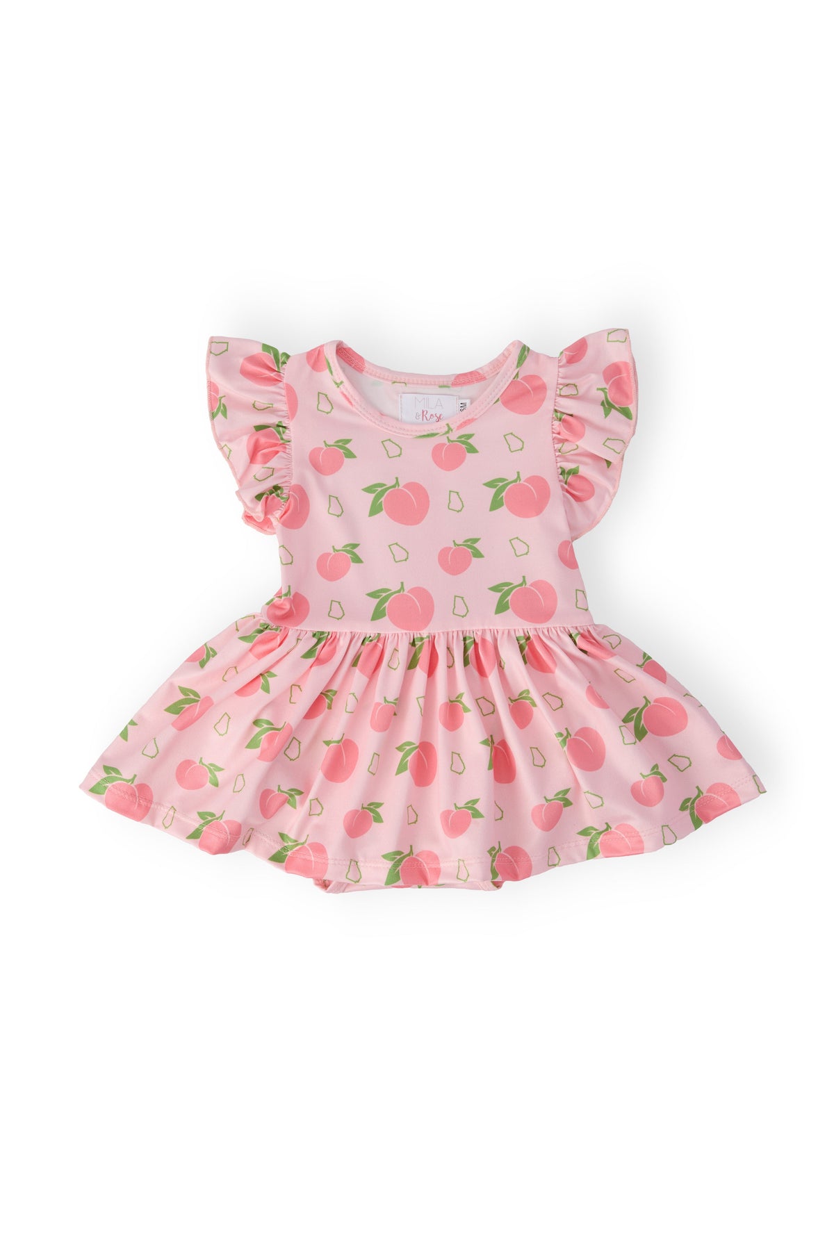 Georgia Peach S/S Flutter Twirl Bodysuit 1