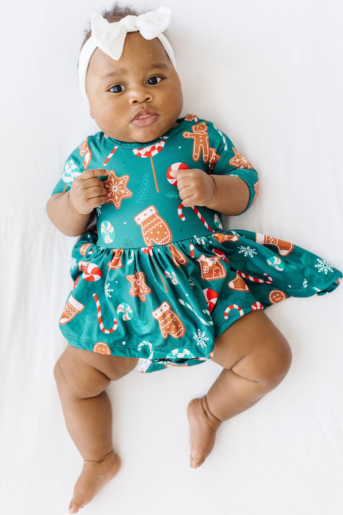 Gingerbread House 3/4 Sleeve Twirl Bodysuit 2