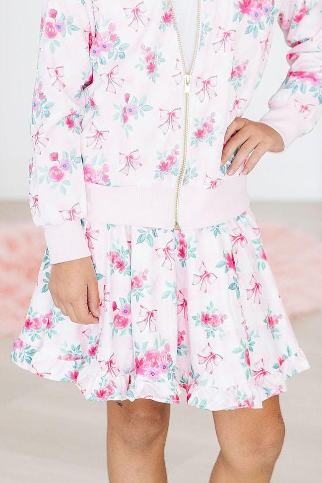 Gingham Bows Ruffle Twirl Skort 1