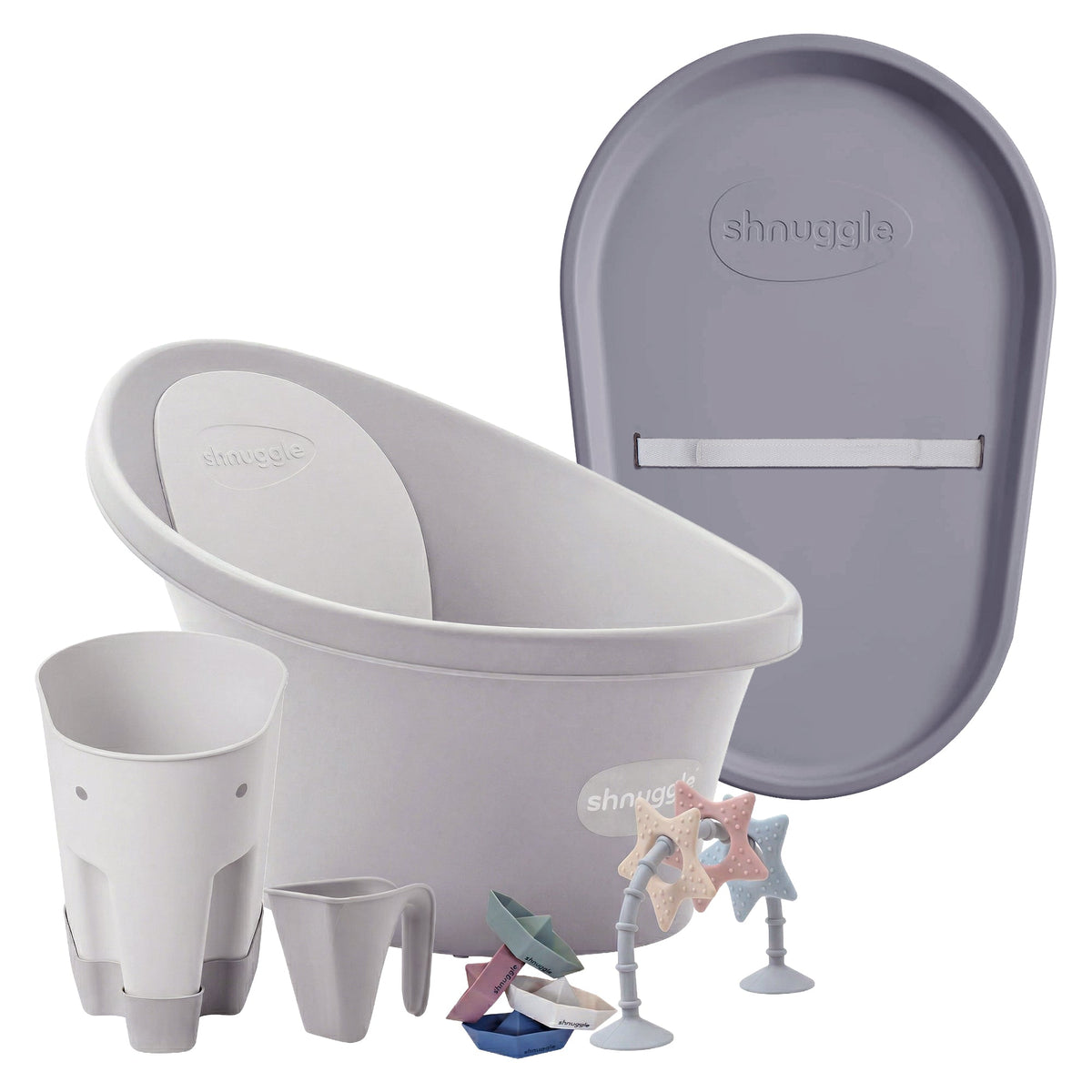 Shnuggle Bath & Change Bundle: Baby Bath & Changing Bundle + Accessories - 6-Piece Set for Cozy Bath & Diaper Time 1