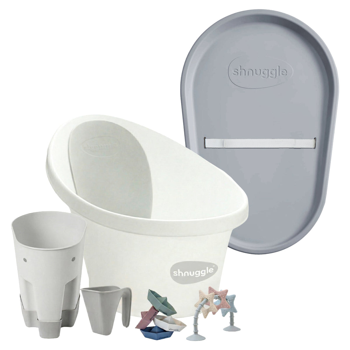 Shnuggle Bath & Change Bundle: Baby Bath & Changing Bundle + Accessories - 6-Piece Set for Cozy Bath & Diaper Time 19