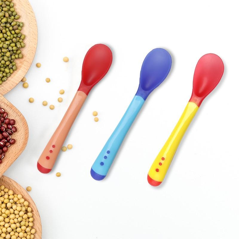 Unique Spoon and Fork Set For Newborn Baby Eating Training Easy To Hold for  Feeding Food Children Flatware Feeding Forks 2