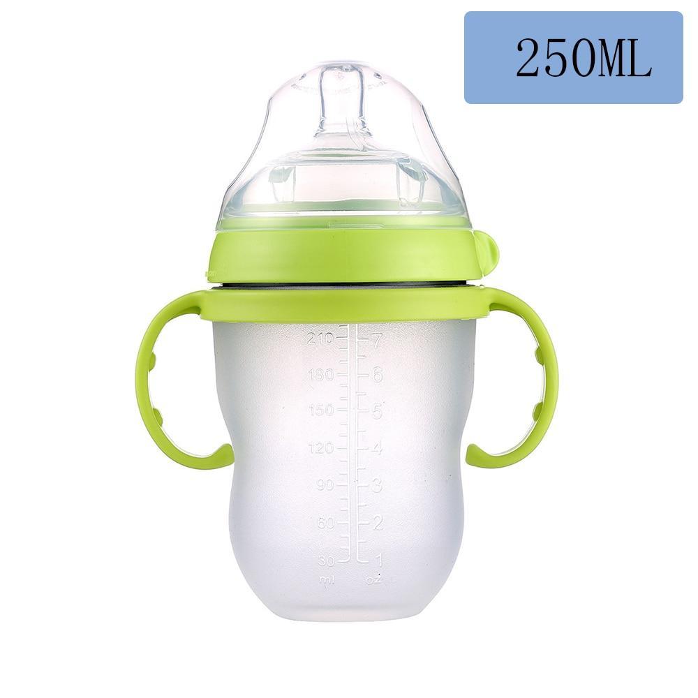 Baby Bottle For Milk and Breastmilk Wide Neck Soft Silicone Feeding Container Baby Water Bottle kids Nursing Bottles 8