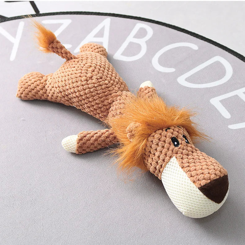 Plush Cartoon Dog Toy – Squeaky Chew Toy for Small Dogs, Teeth Grinding & Fun Playtime 5