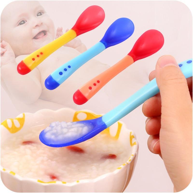 Unique Spoon and Fork Set For Newborn Baby Eating Training Easy To Hold for  Feeding Food Children Flatware Feeding Forks 1