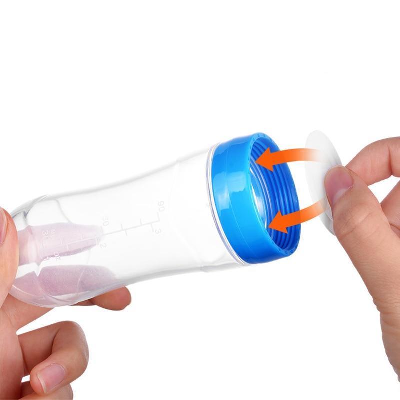 NEW Baby Feeding Bottle Spoon With Silicone Spoon Newborn Infant Squeeze Spoon Toddler Supplement food Bottle Feeder For Kids and Baby 6